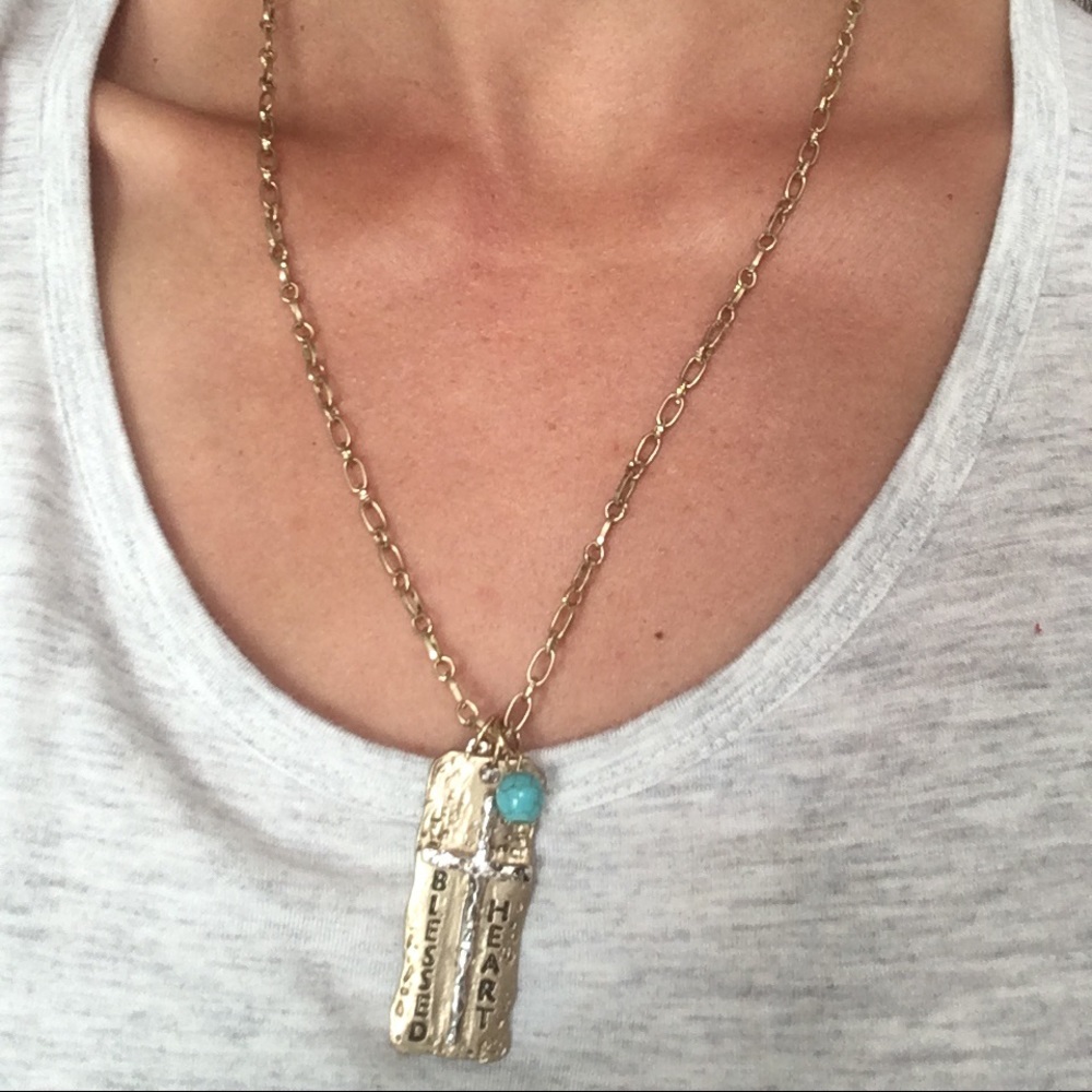 Cross Pendant Charm Necklace